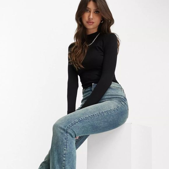 ASOS Tops - ASOS Ribbed Turtleneck Black Bodysuit Size Small